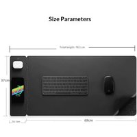 3-in-1 Wireless Charging Mouse Pad 15W, Desk Mat with Phone & AirPods Charger for iPhone Samsung Galaxy, Large Desk Pad