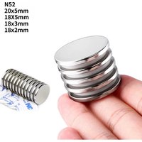 AliExpress NONE N52 20x5 18X5 18x3 18x2 Strong neodymiumMagnets Generator Ebike sticker double tape Customised Electric Motor Engine Science
