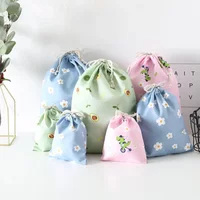 1pc Fresh Cute Drawstring Storage Bag Travel Portable Clothes Bra Organizer Bag Socks Comestic Shopping Makeup Bag Pouch
