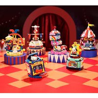 Sanrio Magic Circus Building Blocks Kuromi Hellokitty Cute Anime Character Scene Model Bricks DIY Toy Desktop Decor Holiday Gift