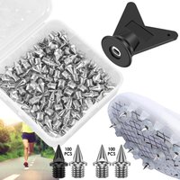 Pointes de chaussures de sport légères non aldes, pointes de piste en acier, pointes de chaussure de degré d'usure, pointes de remplacement avec pointes extravagantes, 100 pièces