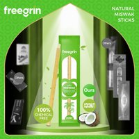 FREEGRIN Coconut-flavored Natural Miswak Toothbrush Sticks From Arabic Plants Promoting Healthy Gums Teeth Fresher Breath NEW