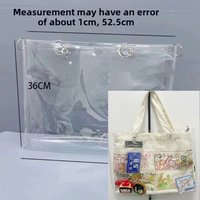 Transparent PVC Canvas Protective Bag Dustproof Waterproof Large Size DIY Bag Organizer Fashionable Style Youth Suitable