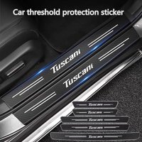 60X7CM Carbon Fiber Car Door Threshold Protective Sticker For Hyundai Tuscani II III IV Tuscani Coupe Tiburon Car Accessories