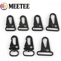 5/10/20Pcs Black Carabiner Clip Metal Buckles 15-38mm Backpack Webbing Strap Trigger Snap Hook Keychain Hanging Climbing Tool