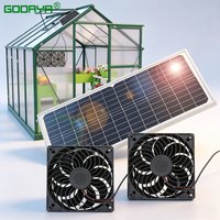 Solar Powered dual Fan Exhaust Fan 30W Waterproof Dual Exhaust Fan Air Extractor For Camping Greenhouse Kitchen Animal House RVs