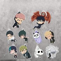 Rika Panda Yuji Itadori Anime KeyChain Kinji Hakari Kirara Hoshi Men Key Chain for Women Cartoon Acrylic Keyring Pendant Gift