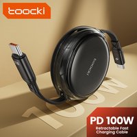 Toocki Retractable 100W USB C Cable For Tablet Laptop Fast Charger Cable For iPhone 15 Pro Max Type C For Samsung S23 Xiaomi