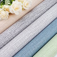 Decorative waterproof and mildew proof PVC thickened 3D linen foam self-adhesive solid color background wall paper wall sticker