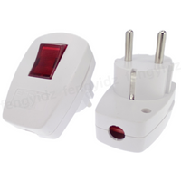 Germany Schuko Rewireable Power Plug with ON-OFF Power Swtich 250V 10A EU Plug Adapter Receptacle Connector For Power Cable
