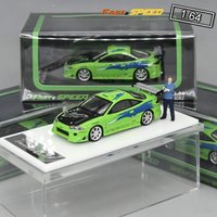 Fast & Speed 1:64 Mitsubishi Eclipse "Fast & Furious" Brian's Green Diecast Model Car with Brian O'Conner Figure In Stock