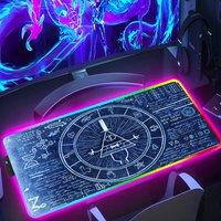 Anime Mousepad Bill Cipher Deskmat Computer Desk Accessories Rgb Gravity Fall Mouse Pad Gaming Back Light Pc Gamer Cabinet Mat