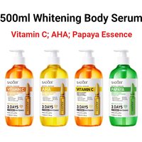 SADOER AHA Whitening Body Essence 500ml Moisturizing Brightening Face Serum Improve Dull Skin Full Body Hydrating Skin Care