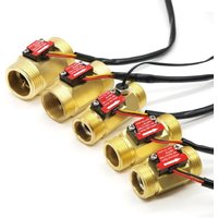 YF-B1 B2 B3 B4 B5 B6 B7 B8 B9 B10 Brass Water Flow Sensor Hall Effect Flow Meter for Hot Water Heater System DN15 G1/2
