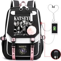 New Kpop Katseye Backpack Multifunction Backpack Women Men Girl Travel Daily Backpack Teens School Bag Laptop Bag