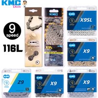 KMC Original Bicycle Chain 9 Speed Bicycle Chain Ultralight Road MTB Bike Chain X9SL X9 Z9 Z99 Current 9v Chain for Shimano Sram