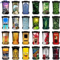 Custom Size Self-adhesive PVC Trash Can Sticker Waterproof Wallpaper Garbage Bin Renovation Cover Decal Mural For Kitchen Deco