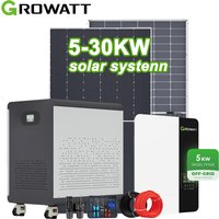 Growatt Off Grid Hybrid Solar Energy Storage System Kit 5KW 10KW 15 20KW 30KW 10KVA All in One Solar Panel Power System for Home