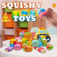Mini Slow Rising Food & Fries Squishy Squeeze Toys Random Styles Soft Stress Relief Trendy Sensory Fidget Toys for Kids Adults