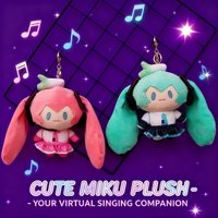 Anime Hatsune Miku Series Plush Doll Keychain Stuffed Toy Cute Birthday Gift for Girlfriend Kawaii Dolls Collectible Figure