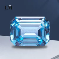 Top Lab Grown Paraiba Sapphire Emerald Cut VVS1 Selectable AGL Certificate Gemstone Charms DIY for Jewelry Making Materials