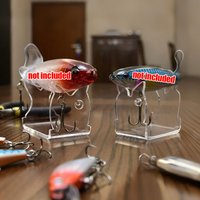 1pc Fishing Lure Acrylic Display Stand Hard Bait Minnow Jigging Shelf Rack Holder Support Storage Decoration