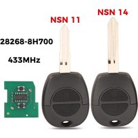 jingyuqin 433MHz 28268-8H700 For Nissan Patrol Navara X-Trail Serena Primera Micra Almera ID46 Chip Control Remote Car Key Fob