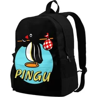 Pingu The Penguin Large Capacity Backpack Cute Schoolbag Storage Bag Large Capacity