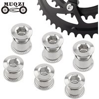AliExpress MUQZI 4/5 Pcs Bicycle Chainwheel Screws Single Double Three Disc Crank Screw MTB Road Bike Crankset Nut Chainring Bolts