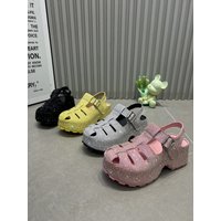 2026 New Fashion Diamond Thick Bottom Sandals Women's Anti-slip Soft Bottom Platform Roman Sandals Trendy Casual Slip-On Shoes