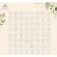 60Pcs Leaf Stencils Reusable PET Stencils for Painting Botanical Pattern Craft Templates Wall Wood Fabric Plant Art DIY Decor