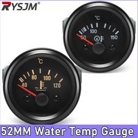 24V 52MM Black Water Temp Gauge 150 Celsius Oil Temp Gauge Oil Press Meter 10 Bar Volt Gauge Truck Car Instruments image 4