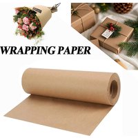1 Roll 30cm X 5m Kraft Paper Roll for Gift Wrapping Moving Packing Brown Paper Roll for Painting Crafts DIY Flowers and Gifts