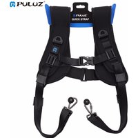 PULUZ Quick Release Double Shoulder Harness Soft Pad Decompression Foam Strap Belt for Canon Nikon Sony DSLR Digital Cameras