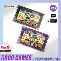 New SCFW V2.0 Flash GBA Card 5000 in 1 Retro Games Cartridge with 8G TF Card RTC Flash for GBA/GBA SP/NDS Handheld Game Console