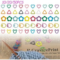 10/20/50pcs New Alloy Knitting Locking Markers Stitch Crochet Latch Knitting Tools Needle Clip Hook DIY Weaving Tool Mixed Color