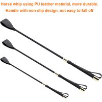 45/54cm Riding Equestrian Whip Training Lash PU Leather Anti-slip Portable Learning Accessory Outdoor Racing Performance image 4