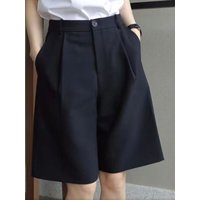 Black Suit Short Pants Women Summer Outdoor High Waist Slimming Casual Small Size Ice Silk Large Size A-Line 5 Five-Quarter M...