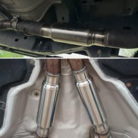 Universal Car Exhaust Muffler Resonator Silencer Stainless Steel Muffler Tip Exhaust Tail Tube Silencer 51MM 57MM 63MM 76MM