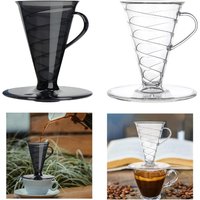 Conical 30 Degree Single Reusable Coffee Dripper Portable V30 Cold Brew Coffee Filter for Camping Barista Pour Over Coffee Maker