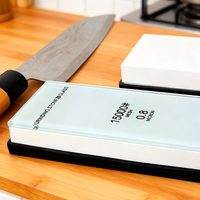 Professional Glass Sharpening Stone Single-Sided Whetstone 240 to 15000 Grit for Kitchen Knives Polishing & Honing Tool