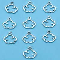 30/50pcs 13x14mm Antique Silvery Clouds Charms Alloy Pendants For DIY Jewelry Making Handmade Jewelry Accessories