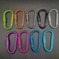 Aluminium Alloy Sports Keychain High Quality Multi Colors with Lock D-shape Carabiner Camping Hiking Hook Outdoor Tool