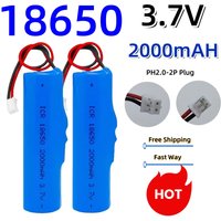 Original 3.7V 2000mAH 18650 Li-ion Rechargeable Lithium Battery with PCB PH2.0-2P Battery for Fishing LED Light Bluetooth 4.2V