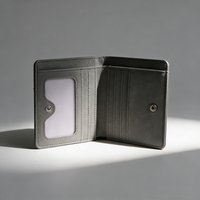 New Simple Short Men Wallet High Quality Card Holder Zipper Coin Pocket Large Capacity Card Bag Carbon Fiber Male Purses