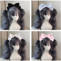 lolita headpiece Lolita headband Doll big bow hairpin maid handmade KC cosplay accessories Anime japanese hair accessories