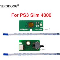 For PS3 4000 CECH 4000 Super Slim Power Button On OFF Switch Board W Eject Ribbon Cable Board Flex Cable MSW-K02 MFW-001
