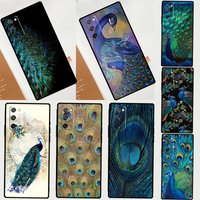 Bird Peacock Feather Case For Samsung Galaxy S23 S22 Ultra S21 S20 FE S8 S9 S10 Note 10 Plus Note 20 Ultra Cover