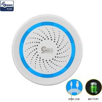 Z-wave Plus Wireless Home Automation Battery-Powered Also Can Be Charged With USB Siren Alarm Sensor