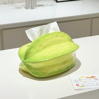 Creative Ceramics Star Fruit Shape Cute Tissue Box Cover Modern Advanced Decor Napkin Storage Organizer for Living Room Desktop
